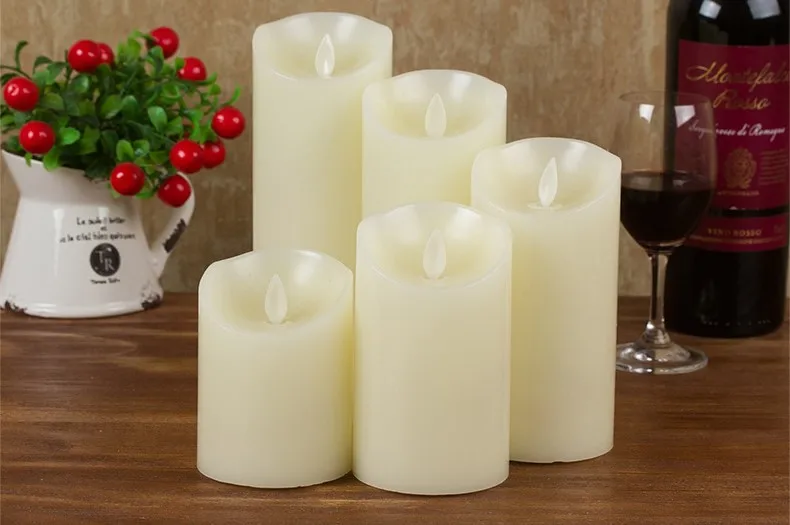 battery operated flameless christmas led lights candles real wax  with remote control/LED candle light