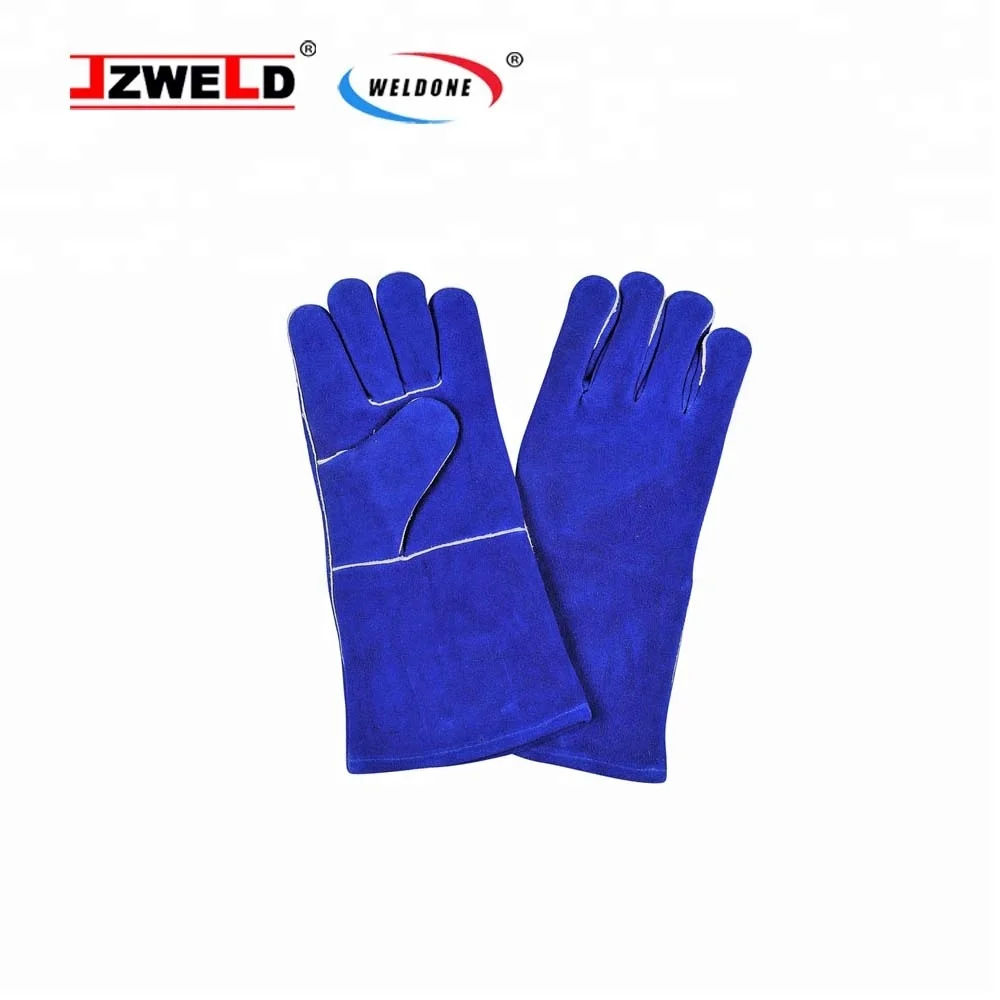 14' 16 Inch Cow Split Leather Cut/Heat Resistant Gloves Work Leather Industrial Gloves Welding Safe Hands Gloves With Grade AB