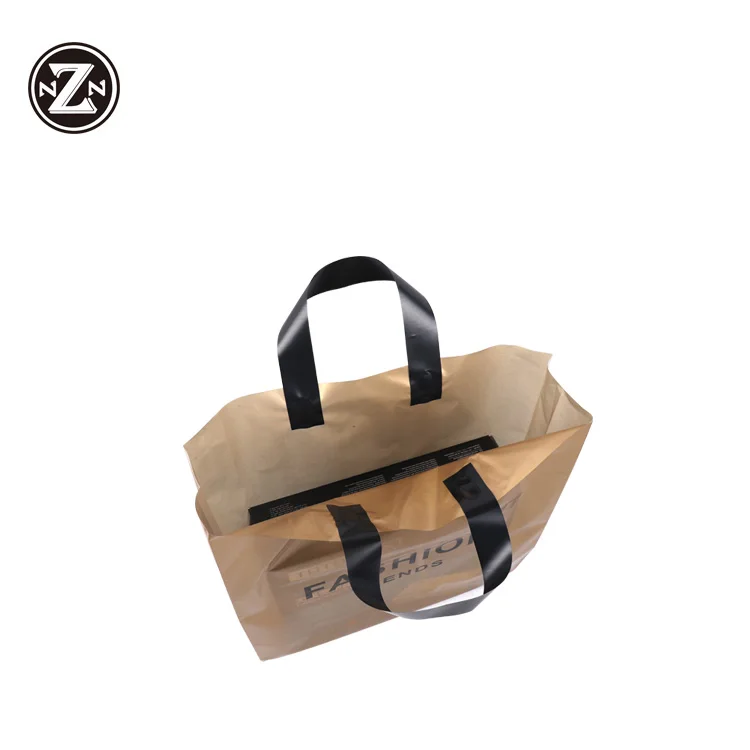 
custom print own logo pe po plastic bag shopping carry bag with handle 