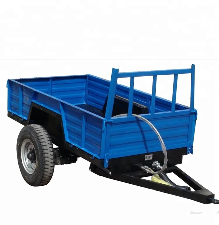 Factory direct price 2 ton to 4 ton single axle mini small farm tractor trailer for walking tractor and wheeled tractor