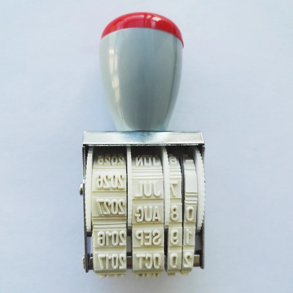 Wholesale good quality customized office adjustable plastic self ink stamp handle rubber date code stamp