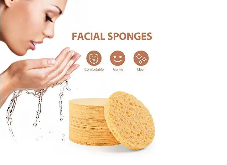 Сжатые Целлюлозные очищающие губки для макияжа лица