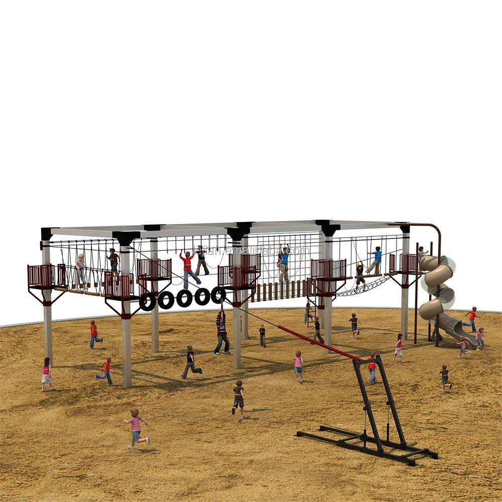 Outdoor Playground Children Games Play Rope Course Equipment Amusement Park