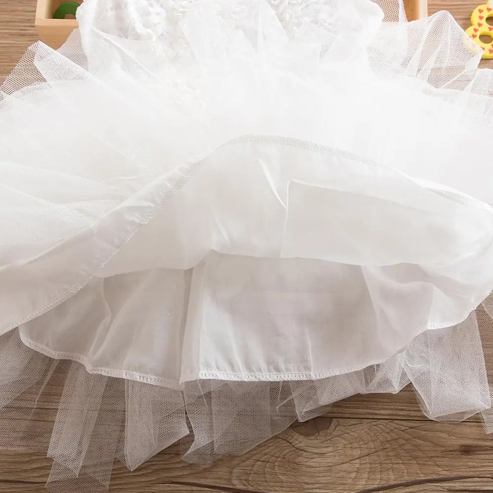 summer baby girls first birthday princess dress lace tulle layer tutu skirts flower dress for girls