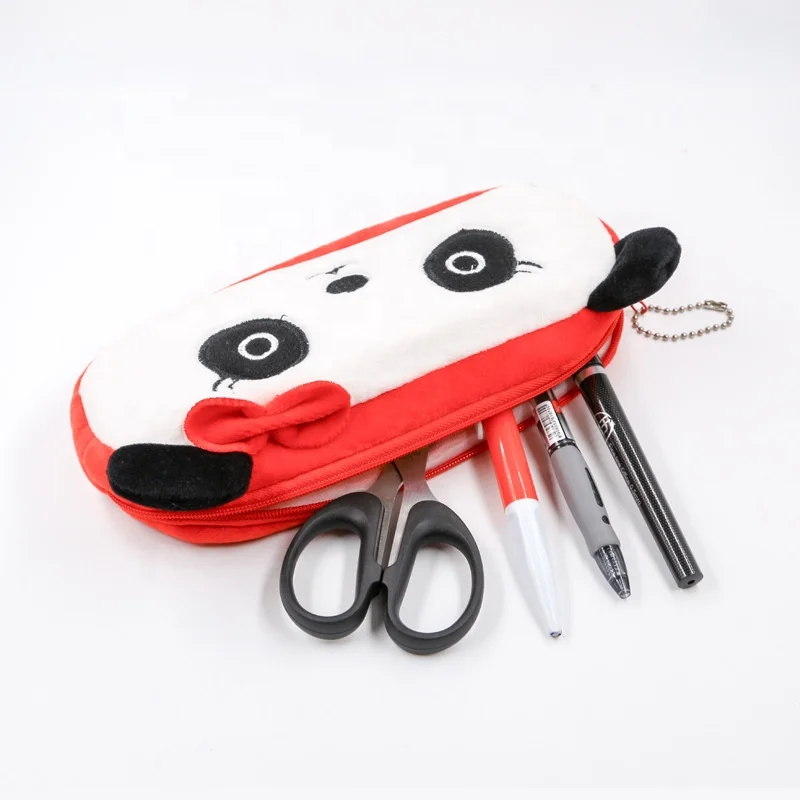 
Creative new design soft cute animal plush pencil bag for student 