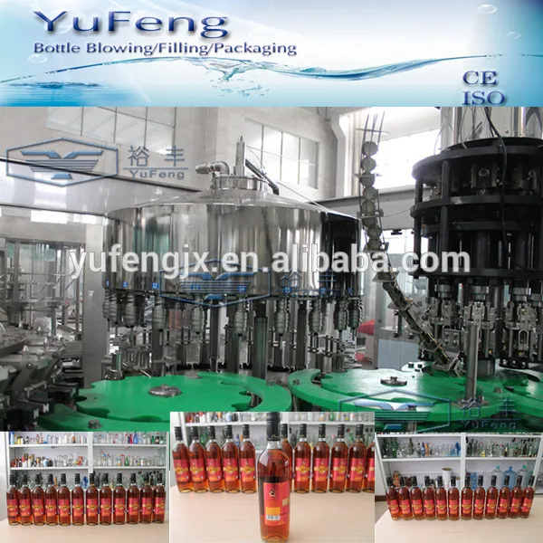 полностью автоматический стеклянные бутылки уксус наполнения машины