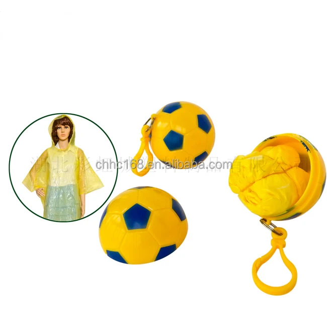Promotional Disposable Printing PE Raincoats in ball