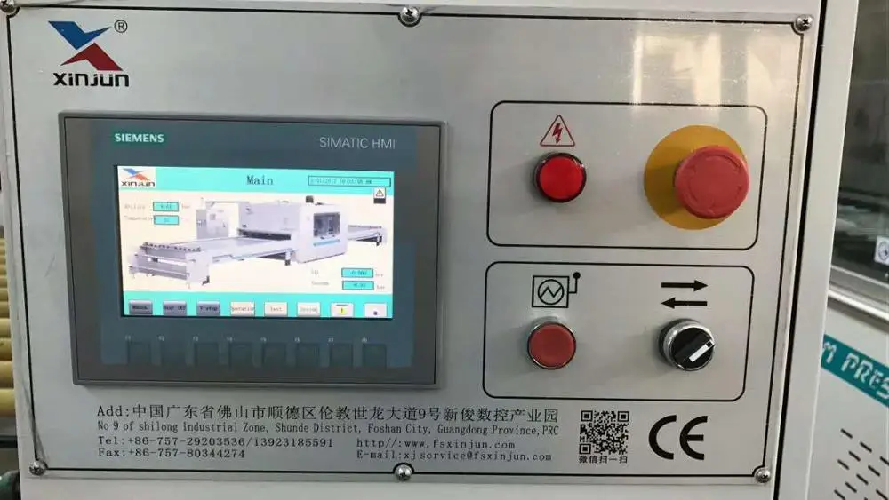 High Efficiency High Gloss Foil upper Heating Type Vacuum Membrane Press Laminating Machine 3000 mm
