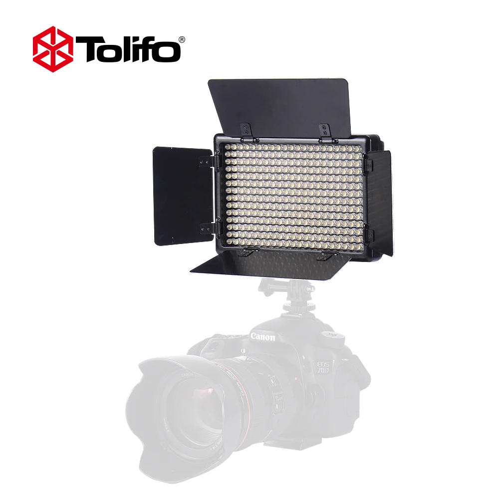 Tolifo 308PCS LED Bi Color Camcorder Camera Battery Video Light