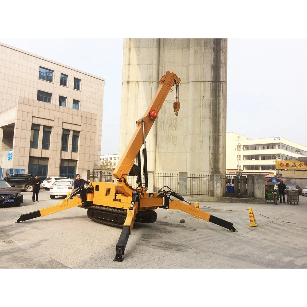 Mini Safty 5.5Ton Mobile Crawler Construction Spider Crane For Sale