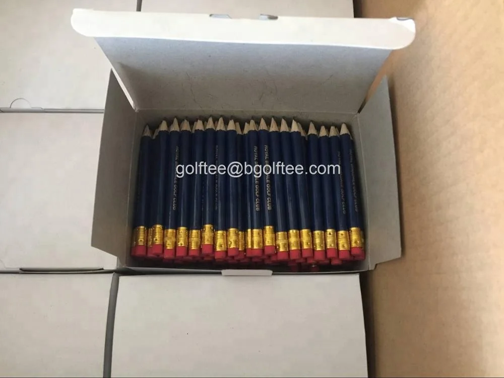 
Special striped foil wooden golf score pencil 
