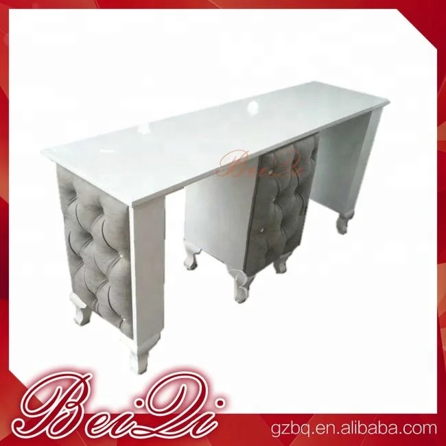 NEW !!! Beauty Nail Salon Furniture Glass Top Nail Tables Shellac Mesas De Manicure Usadas