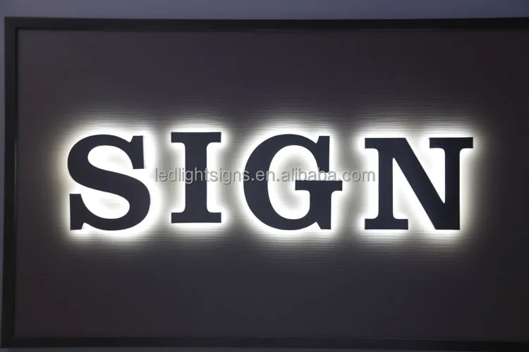 Beautiful backlit china neon sign channel chrome 3d letter made of 304 316 stainless steel metal