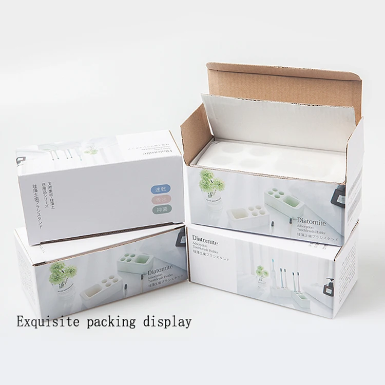 Creative Water Absorption Anti-bacterial Mildew Proof Diatomite Tooth Brush Holder Green