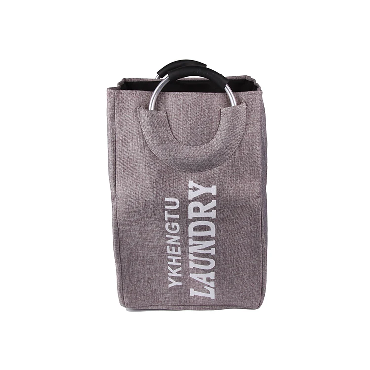 Портативная Экологически чистая Складная ручка перерабатываемая корзина для белья Джутовая сумка