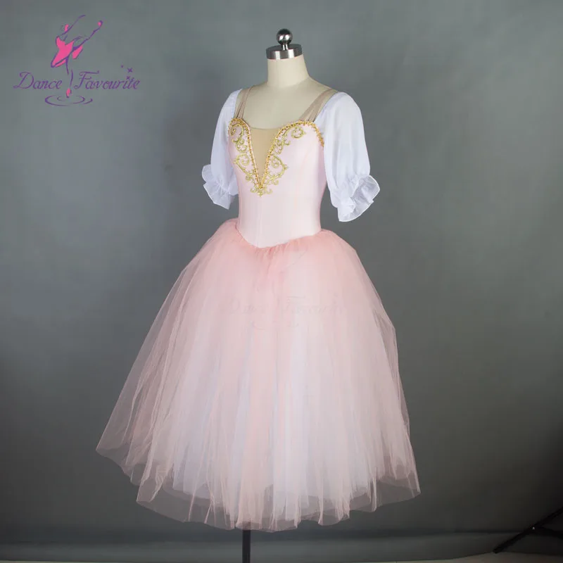 Pink long ballet dance costume romantic style ballet tutu for girls and women performance costume 18703-3