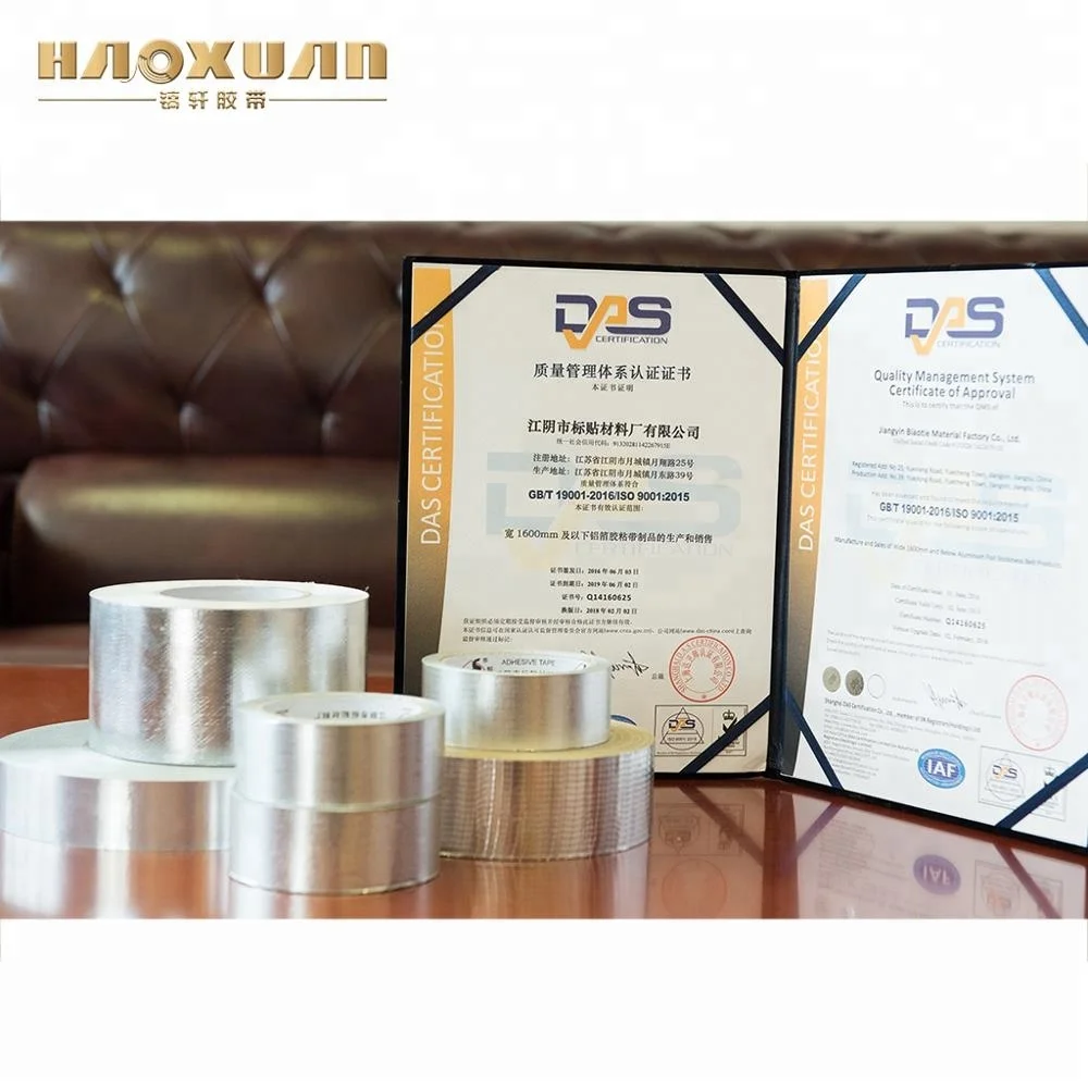 Aluminum aluminium foil fiber tape jumbo roll factory price