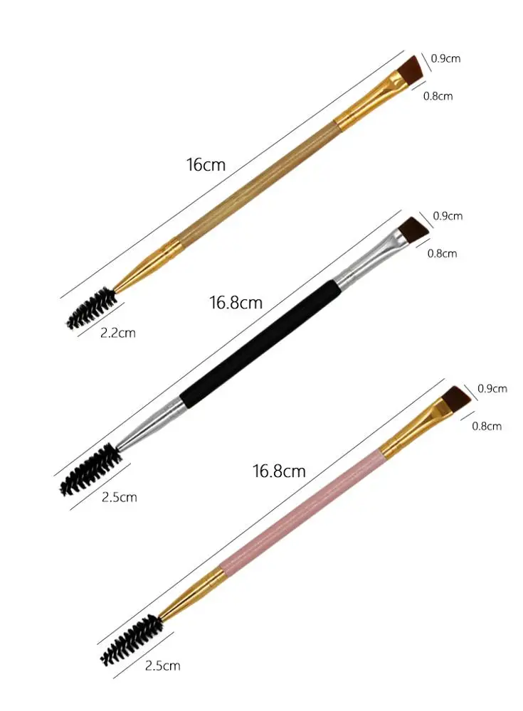 
New Arrivals Single Duo Eyebrow Brushes and Comb Eyebrow Brush Private Label 