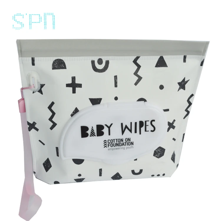 
Organic Printed Pouch Alcohol-Free Baby Sanitizing bag wet Wipes antibacterial wet tissue oem baby wipes 
