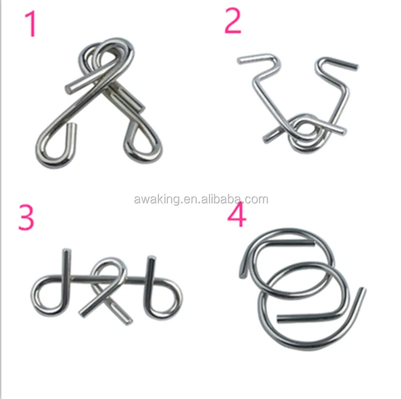 4.5mm metal puzzle game Wire Magic IQ Metal puzzle Game toys
