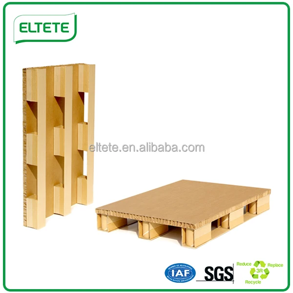 Paper pallet made of recycled paper materials to replace wooden or plywood pallet