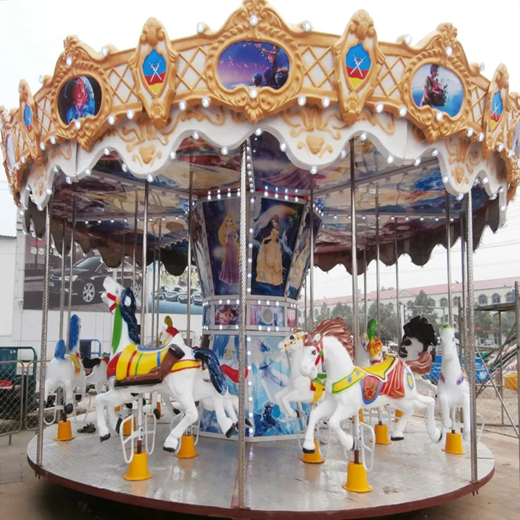 16 Seats newly design carousel rides single deck