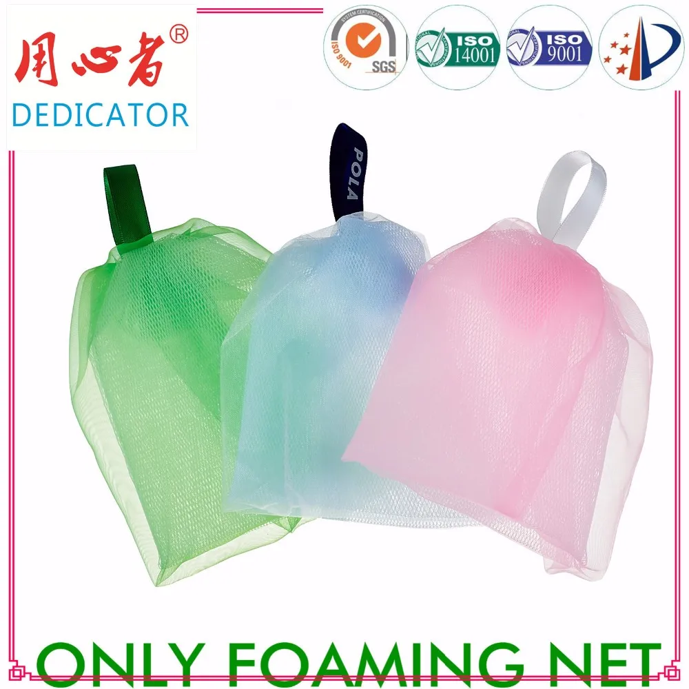 Foaming net facial cleanser PE net for facial cleansing bath soap net B11