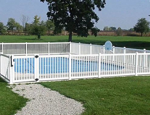 Fentech Free Maintenance  White PVC  pool fence