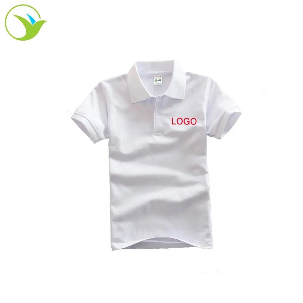 Оптовая продажа изготовленным на заказ логосом ткань хлопковая рубашка-поло с воротником-стойкой и футболка для мальчиков раннего возраста, белый, таиланд, школьная форма для мальчиков и рубашка