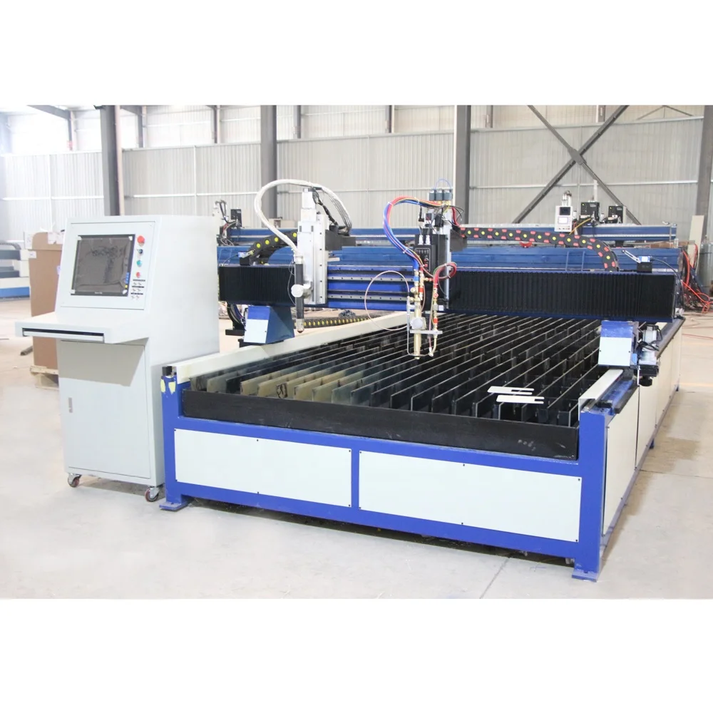 Table Type CNC Plasma and Flame / Gas Cutting Machine for Stainless Steel Sheet/Plate