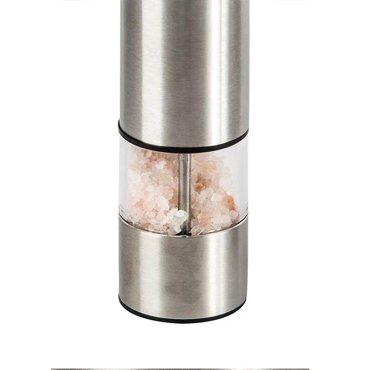 Stainless steel electric battery operated ceramic acrylic salt pepper grinder mills mechanism