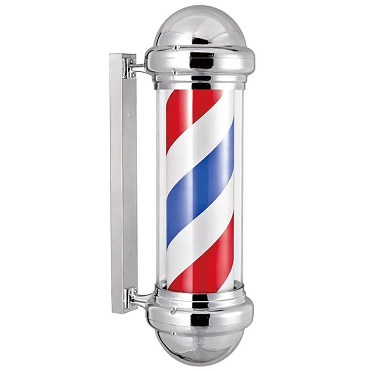 wholesale rotating salon barber pole black white for sale