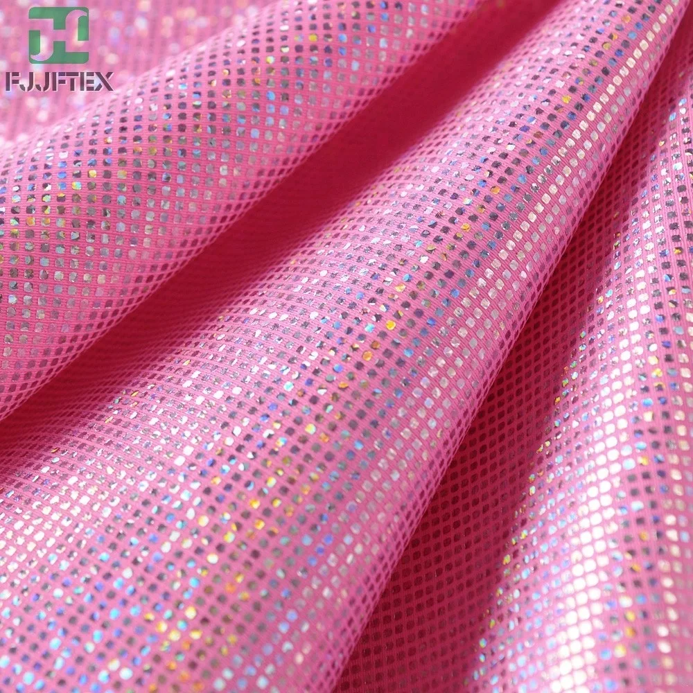 Wholesale 80 Polyester 20 Spandex 4 Way Stretch Printing Foil Fabric Glitter Fabric For Girls Sexy Bikini Swimwear