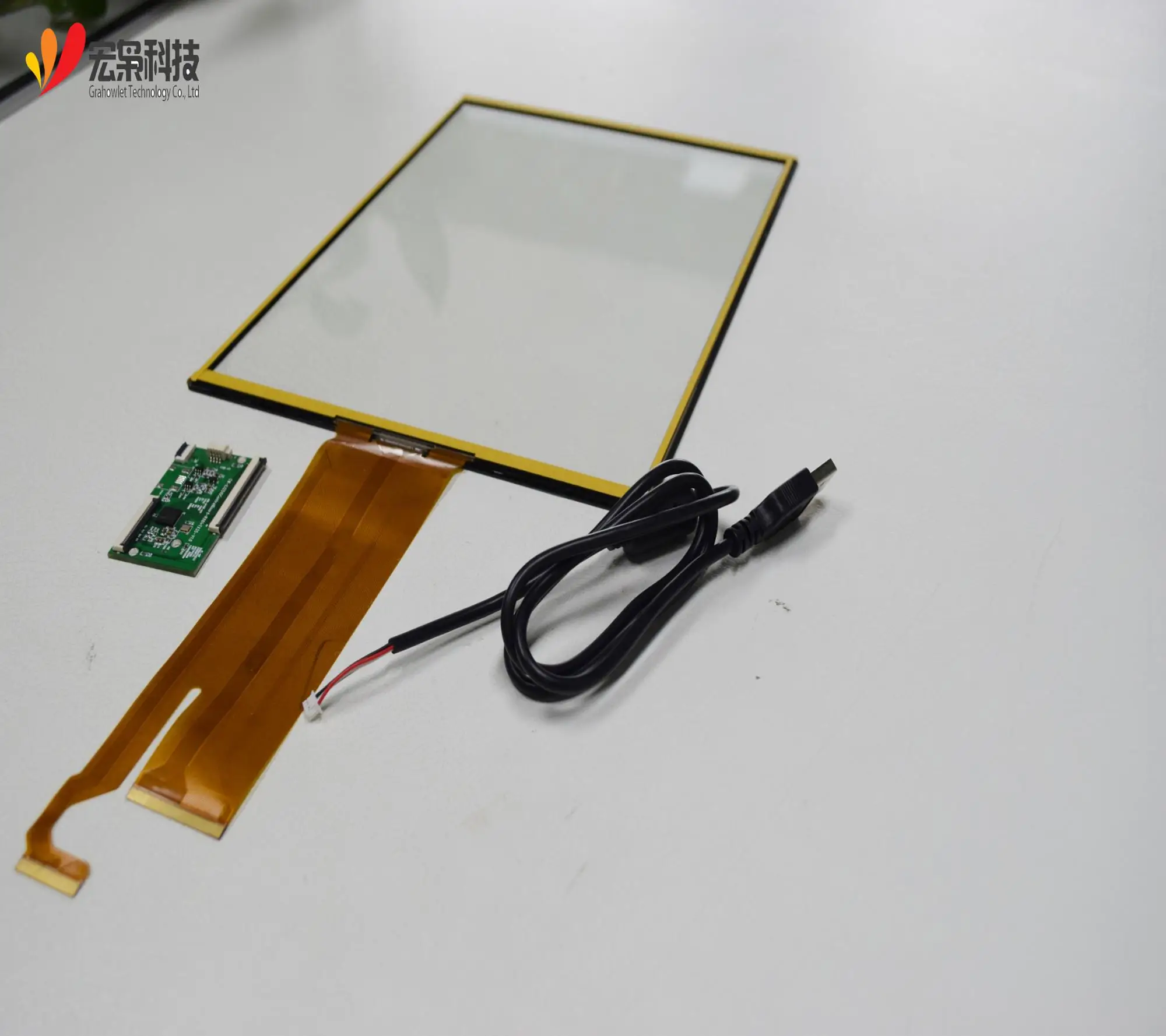 USB/IIC индивидуальные умный 12,1 дюймов чувствительный емкостный сенсорный экран со стеклом + стекло ILITEK IC