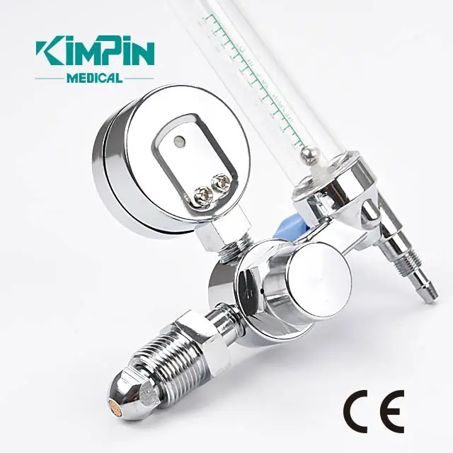 
0-15LPM All Brass Material Medical Oxygen Regulator With Flowmeter 