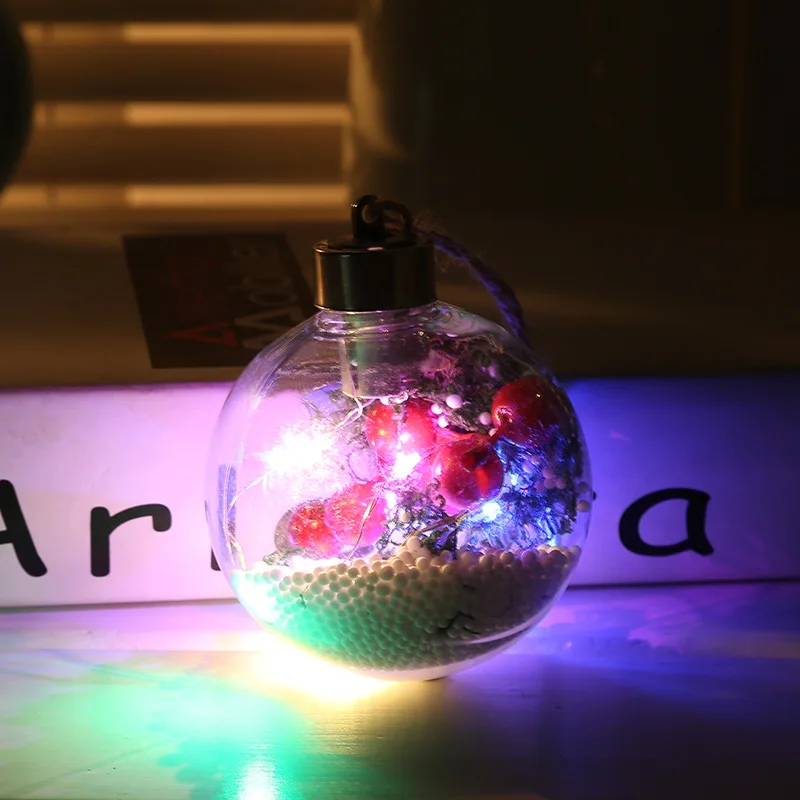 Christmas Transparent Ball Candy Boxes Romantic Design Christmas Decorations Transparent Ball Can Open Plastic Bauble Ornament
