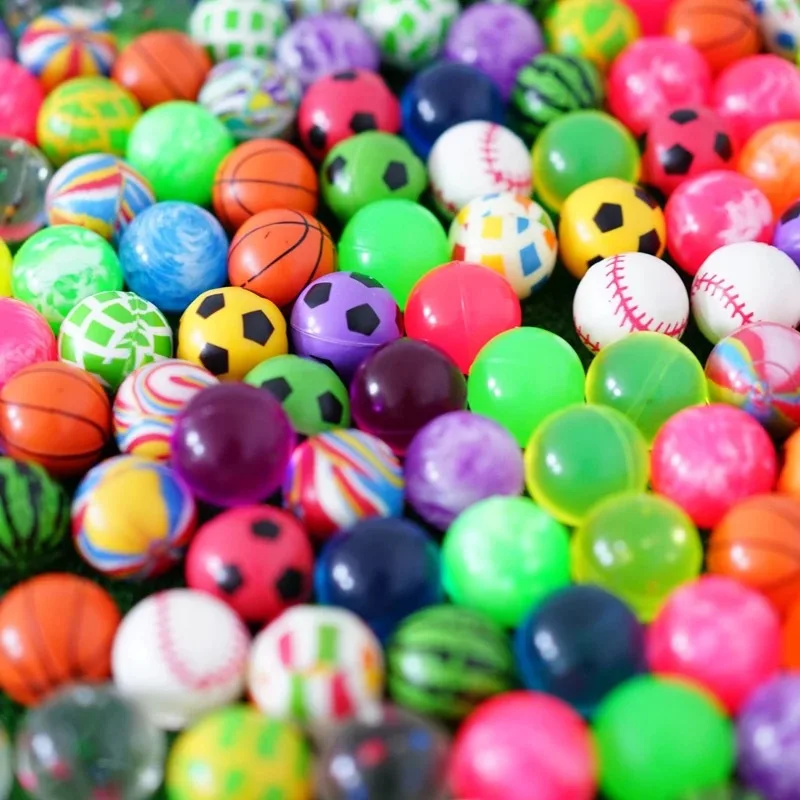 Wholesale Various Design  45mm Small Toy Rubber Mix Color  Bouncy Balls
