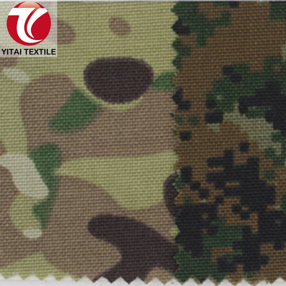 Водостойкая 1050d Мультикам камуфляжная нейлоновая cordura ткань с принтом под заказ с полиуретановым покрытием