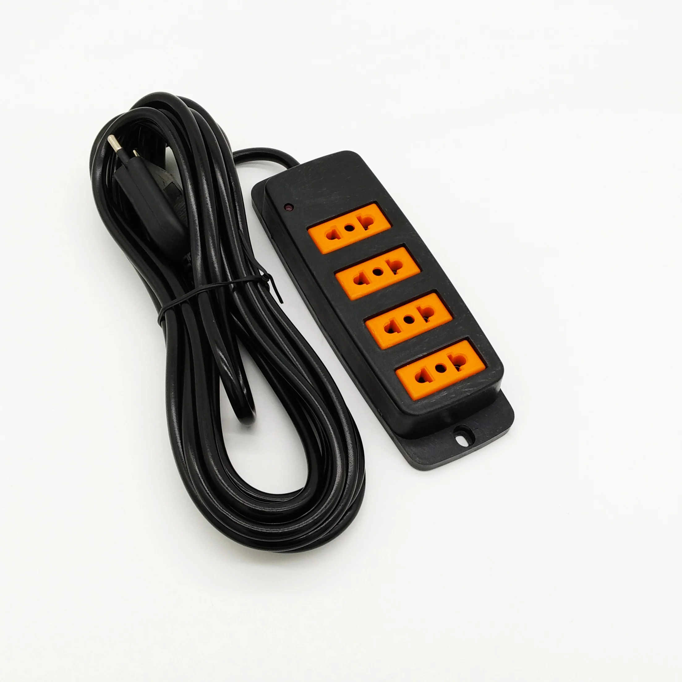 Black Power Strip Plug Socket Electric Adapter Italy Multiple 4 Outlet Extension Socket Home Electronics Charging