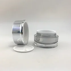 30 г 50 г Серебряная пластиковая банка/50 г красная Косметическая банка металлический Серебряный цвет пластиковая Косметическая банка