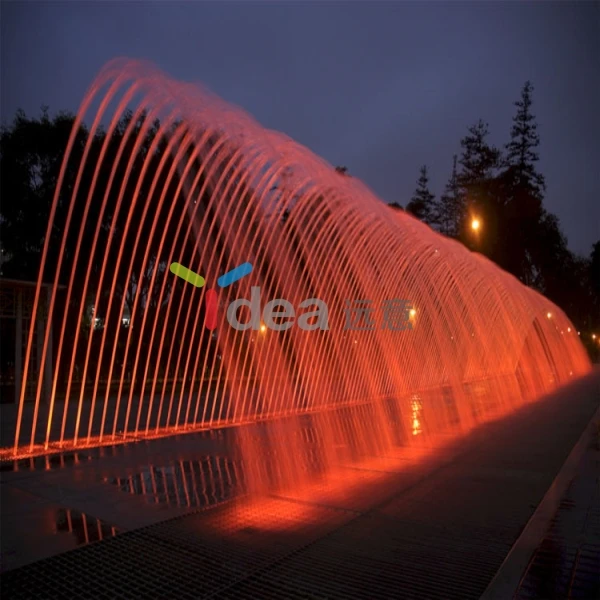 professional design colorful bridge shape floor music water fountain