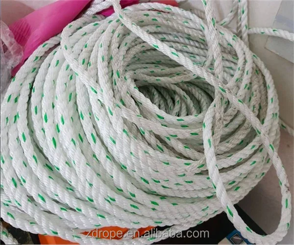 Taian Twist Rope polypropylene PP Danline rope 3 strands plastic rope