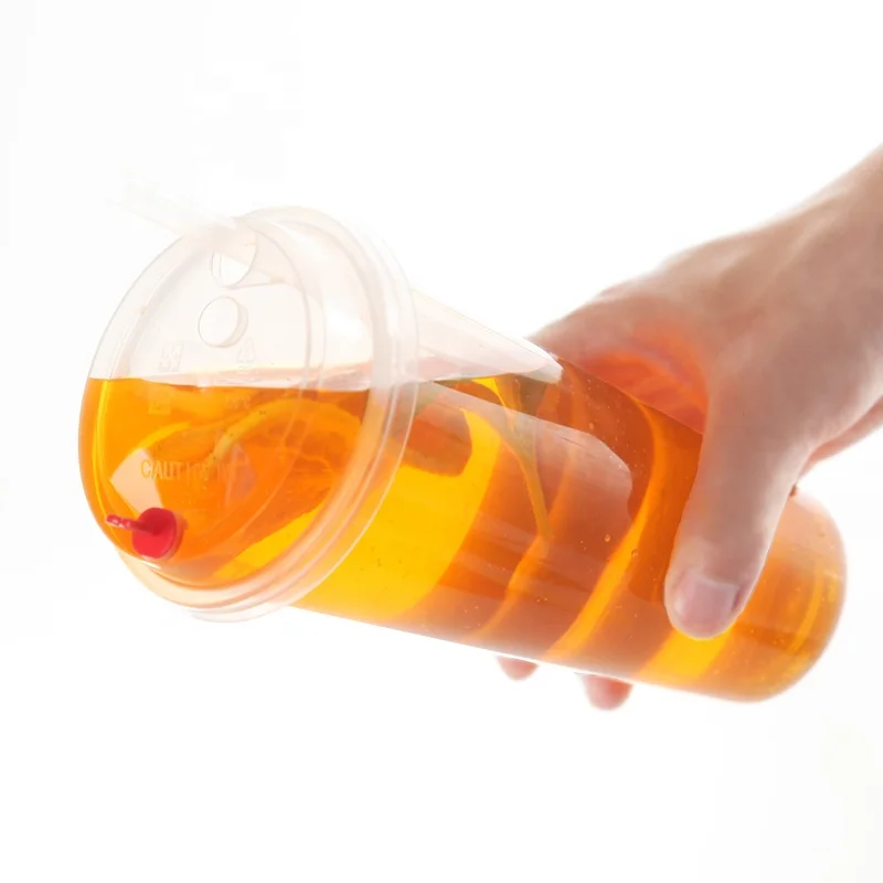 
Promotional Food Grade Hard Milkshake PP Cups With Injection Lids Plastic Injection cups with print 