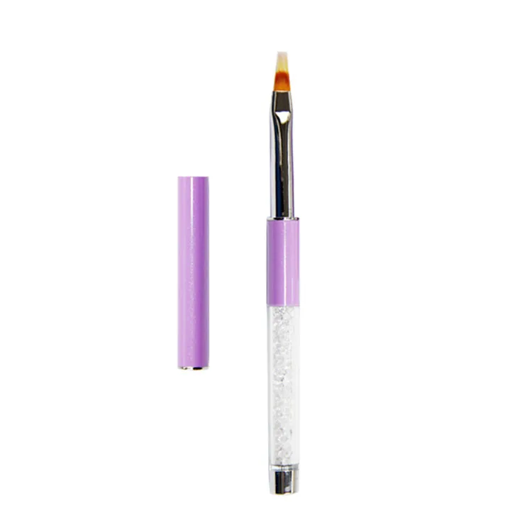 
Mental Handle Synthetic Hair Blooming Ombre Nail Brush 