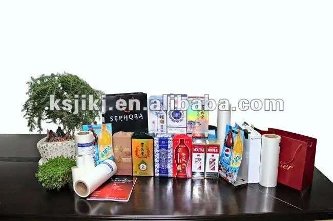 Gift packaging laser holographic plastic printed bopp metalized thermal lamination BOPP / PET film