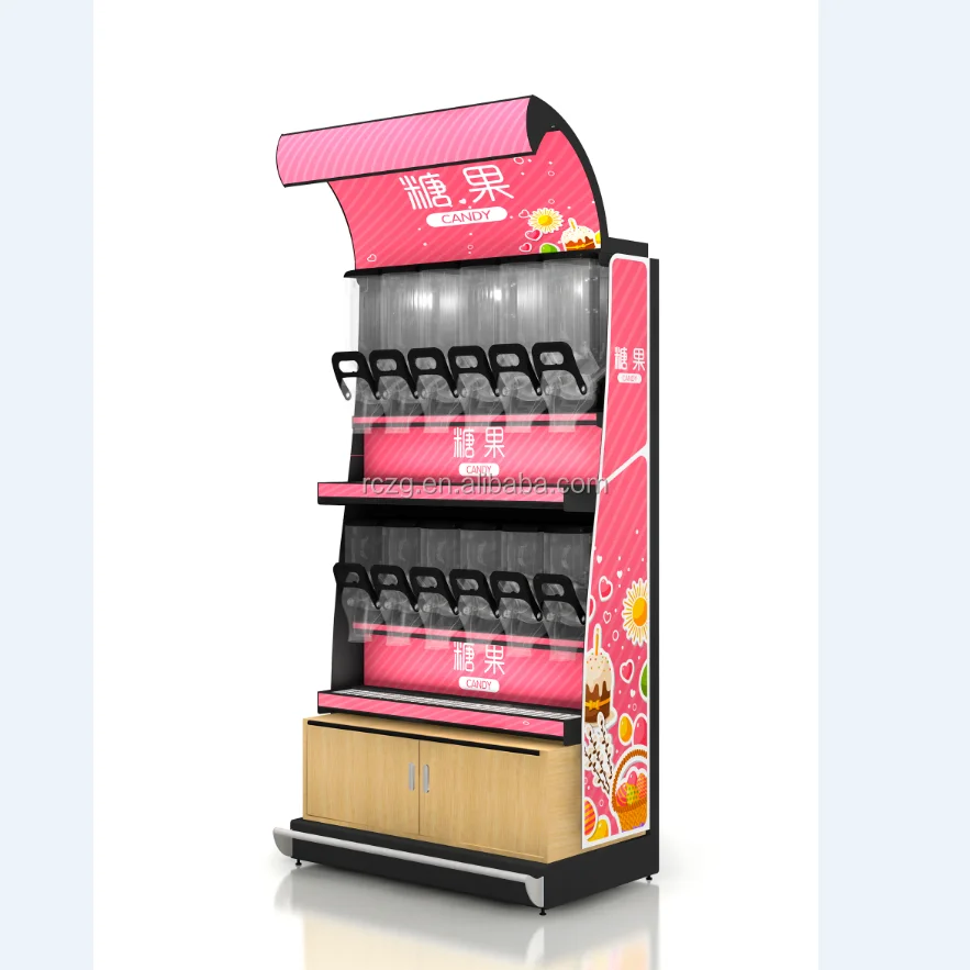 
practical candy display rack, bread display rack for supermarket, potato chip display rack 