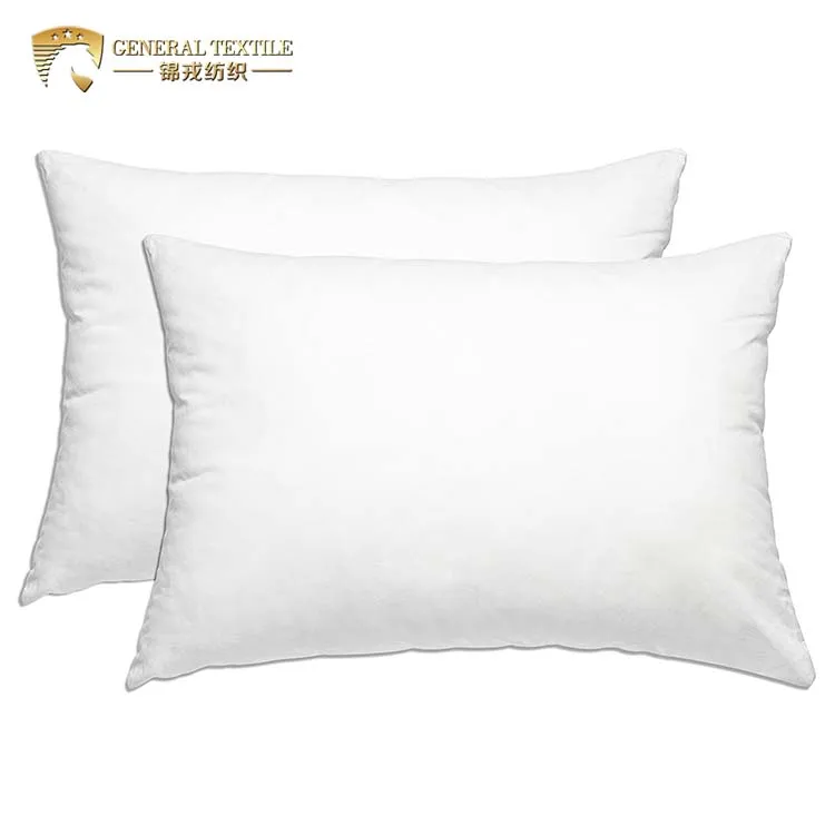 Wholesale 100% cotton down proof fabric pillow polyester filler Hotel Collection Bed Pillows for Sleeping