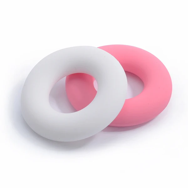 Bangxing Donut Shape Baby Teething Jewelry Soft Toys Silicone Beads