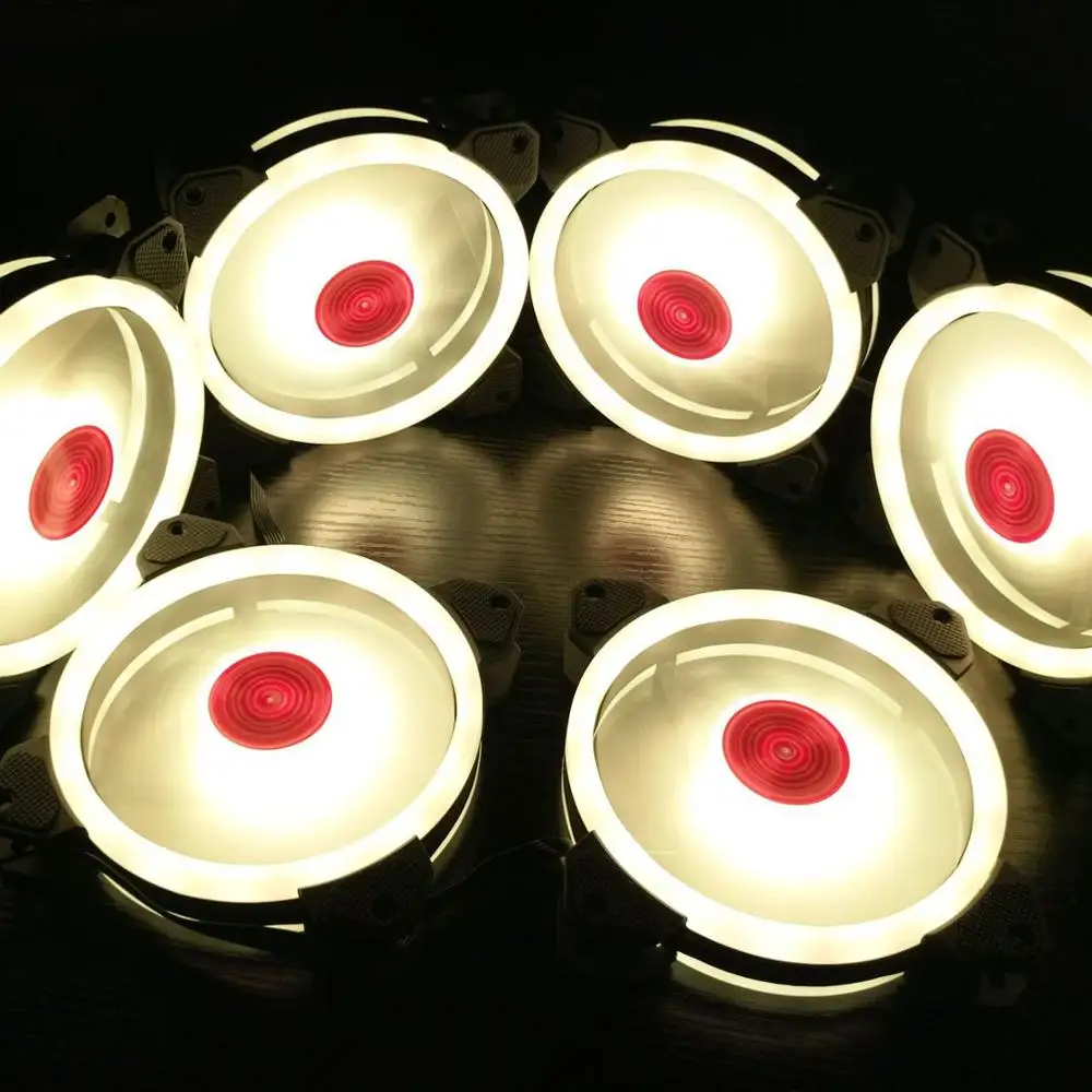 Coolmoon Sunshine 2 Factory Price PC RGB fan cooler Controller RF remote control Double aperture computer case 120mm rgb fan