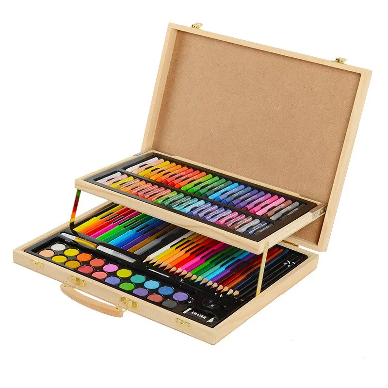 106 шт. канцелярские подарки деревянная коробка набор для рисования (60726826748)